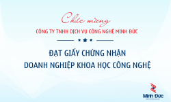 Minh Đức CMS được công nhận là doanh nghiệp Khoa Học Công Nghệ
